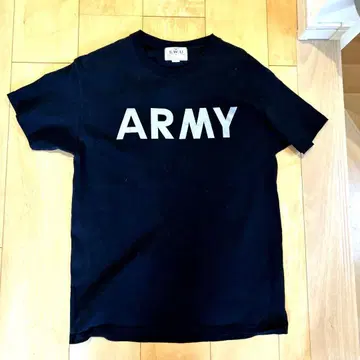 S.W.U ARMY 프린트 티셔츠 블랙