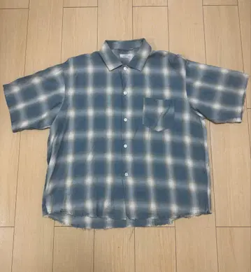 JOURNAL STANDARD relume 프린지 반팔 체크 셔츠