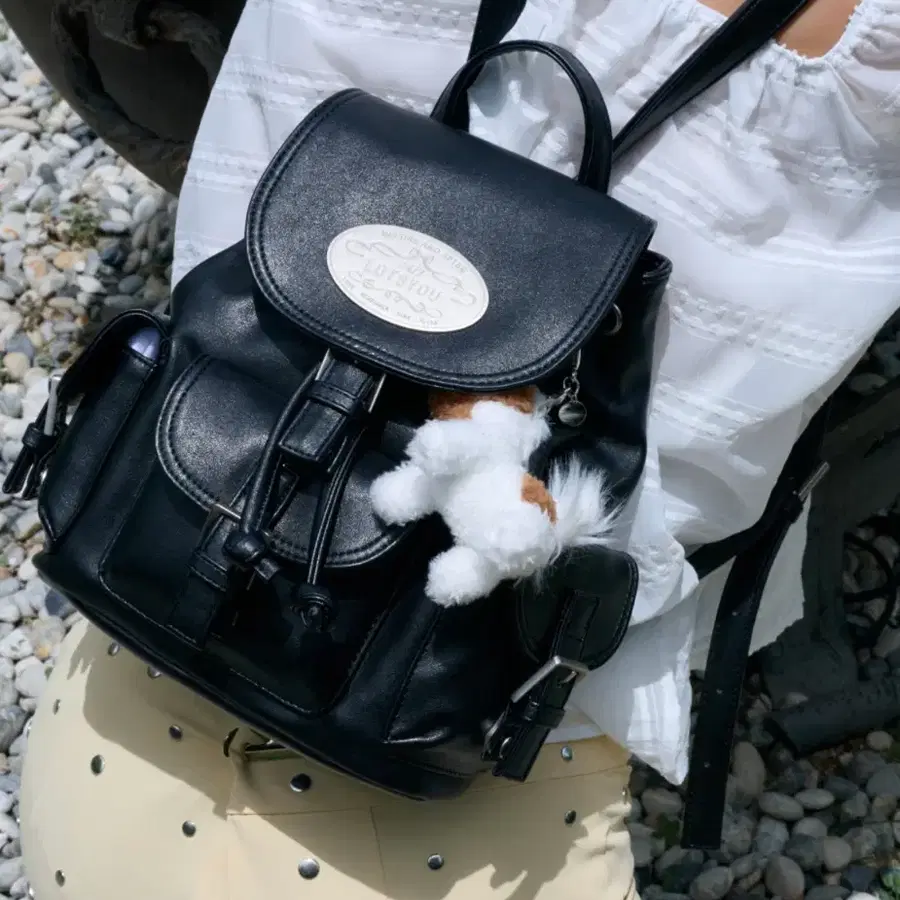 라츠유 Nostalgia Non Twinkle Backpack BLACK