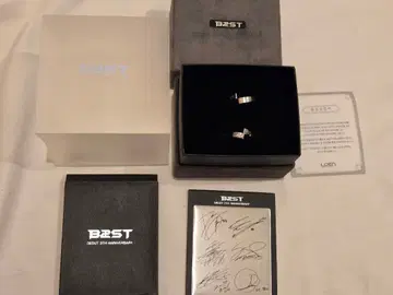 BEAST (HIGHLIGHT) 3주년 사인 포함 플레이트 반지 세트