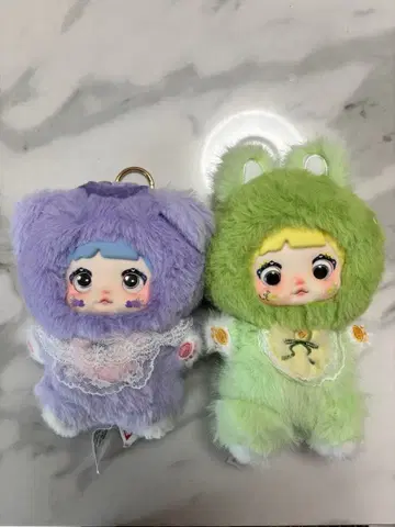 봉제 인형 키링 2체 세트