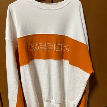 Keboz 맨투맨 화이트 오렌지 셋업