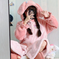 산리오 마이멜로디 캐릭터 극세사 롱 원피스 잠옷 파자마 팬싸템