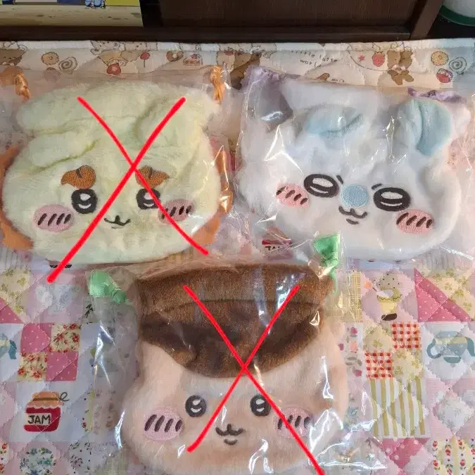 치이카와 먼작귀 얼굴 복주머니 조이개파우치 모몽가