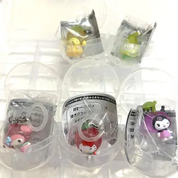 산리오 캐릭터즈 과일 표식 액세서리 총 5종 세트 모음