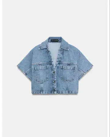 ZARA 숏 데님 반팔