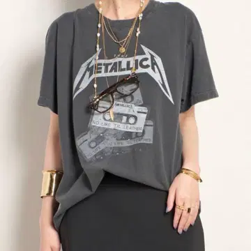택 포함 새상품 GOOD ROCK SPEED 메탈리카 프린트 T셔츠 인기 완판