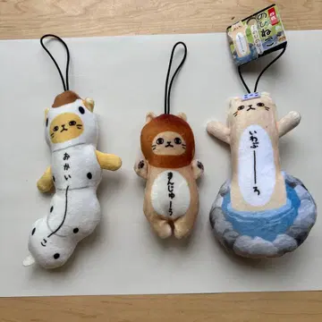 군마 한정판 늘어나는 고양이 스트랩 3종 세트