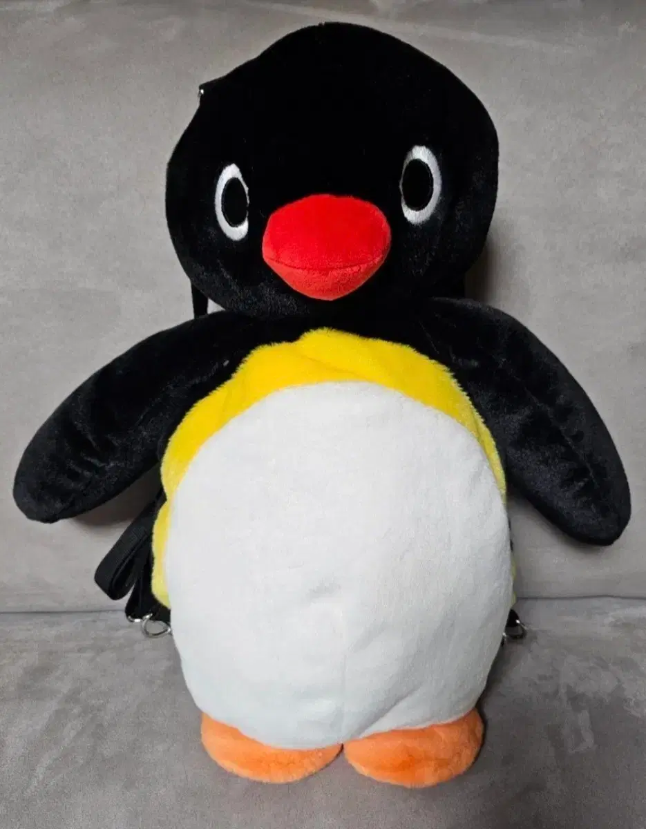 정품 핑구 스탠딩 35cm 중대형 백팩 가방 인형