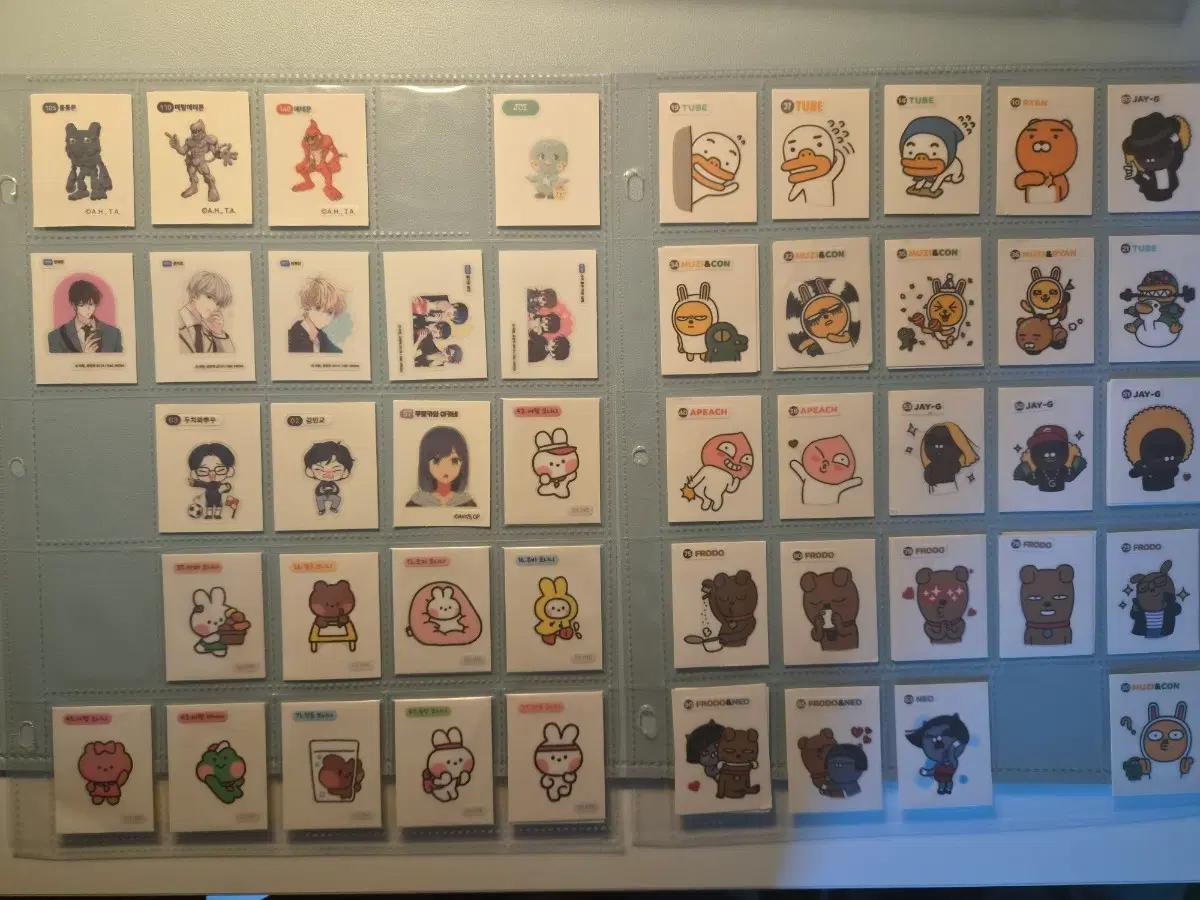 각종 띠부씰 개당 500원 떨이