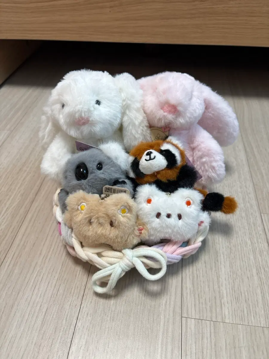귀여운인형모음화이트핑크토끼코알라레서판다레드판다향기인형곰돌이고양이강아지