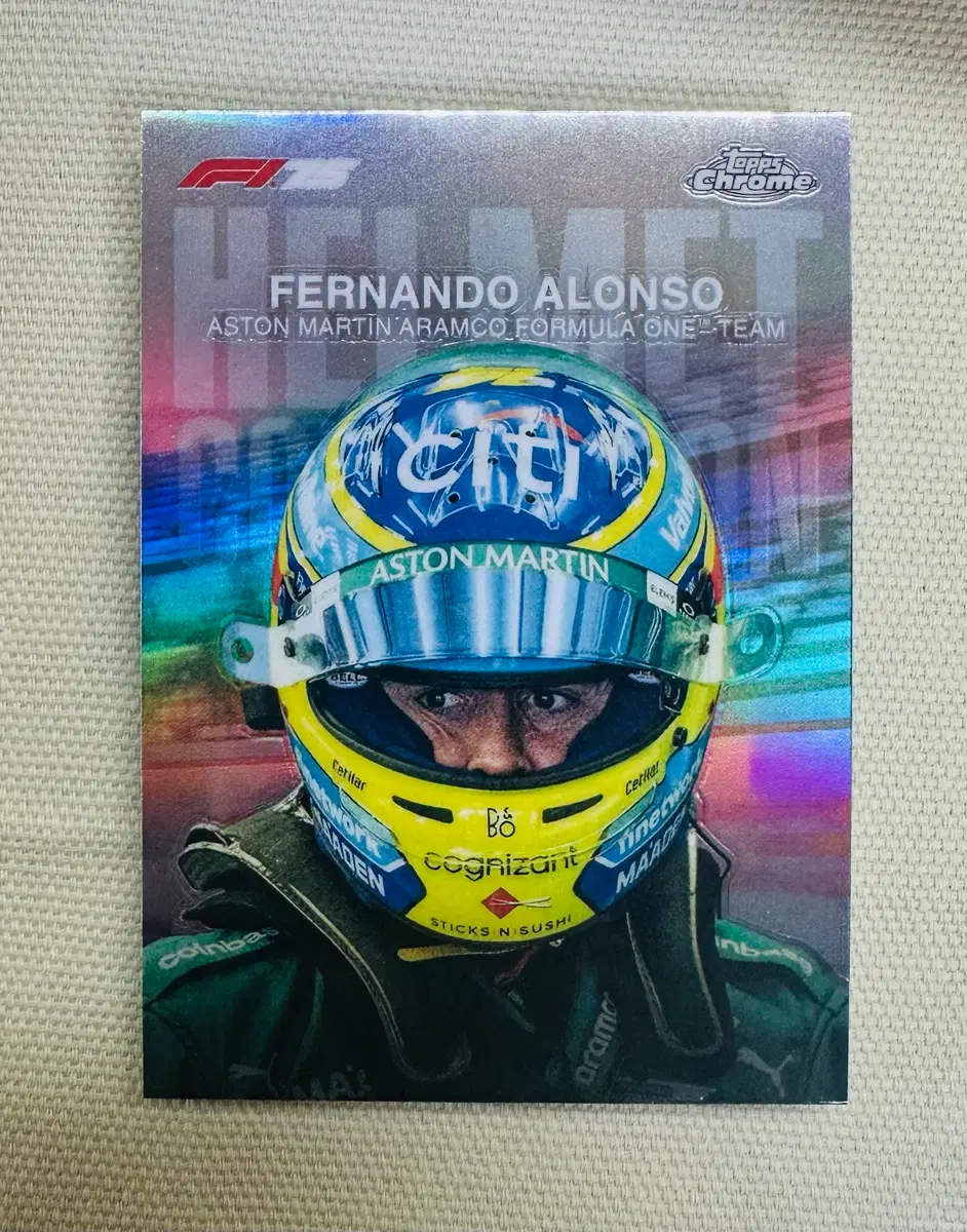 2025 탑스 크롬 F1 페르난도 알론소 헬멧 카드