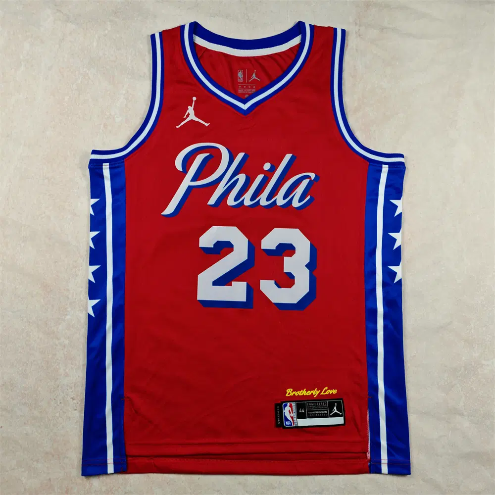 NBA 유니폼 필라델피아 76ers 23번 JAMES 레드 히트 유니폼