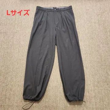 BEAMS/2 플리츠 와이드 슬랙스 L 사이즈