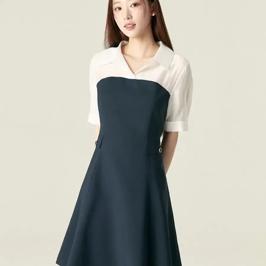 로엠 뷔스티에 매칭 미니 원피스L