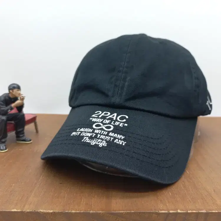FLIPPER 플리퍼 투팍 2PAC 터그라이프 명언 레터링 스트릿 볼캡 모자 블랙