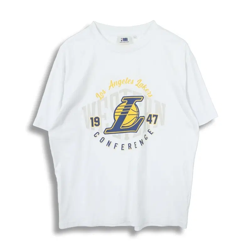 NBA (MEN - L) 코튼 레이커스 반팔 티셔츠