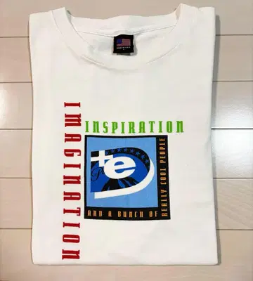 90s made in USA 디자인 T 프린트 L 사이즈