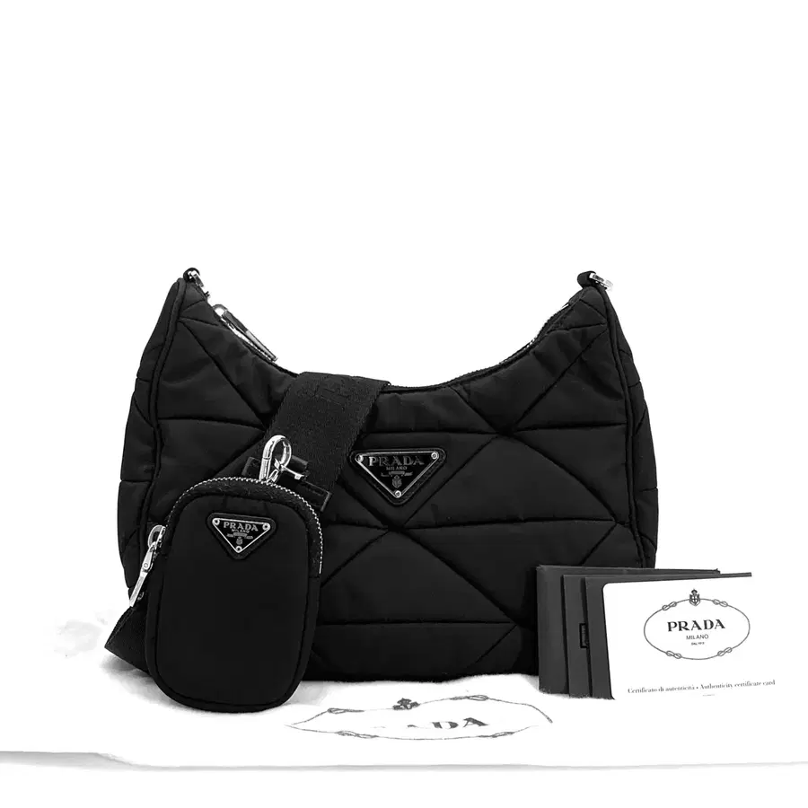 프라다 패딩 패치워크 리나일론 멀티 호보백 크로스백 1BC151