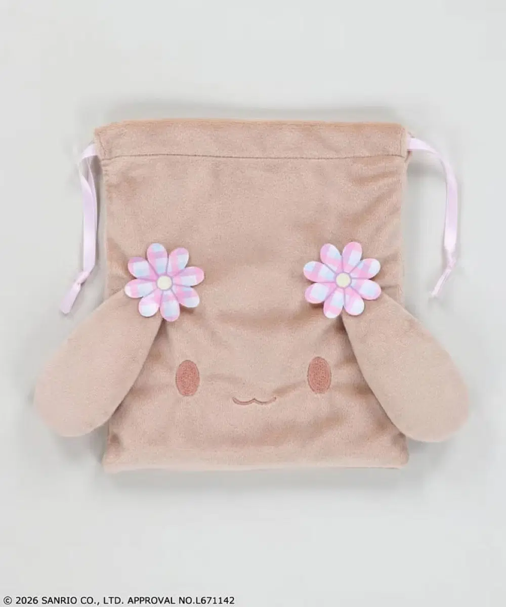 산리오 x SPINNS 스핀즈 콜라보 시나모엔젤스 페이스 주머니 모카