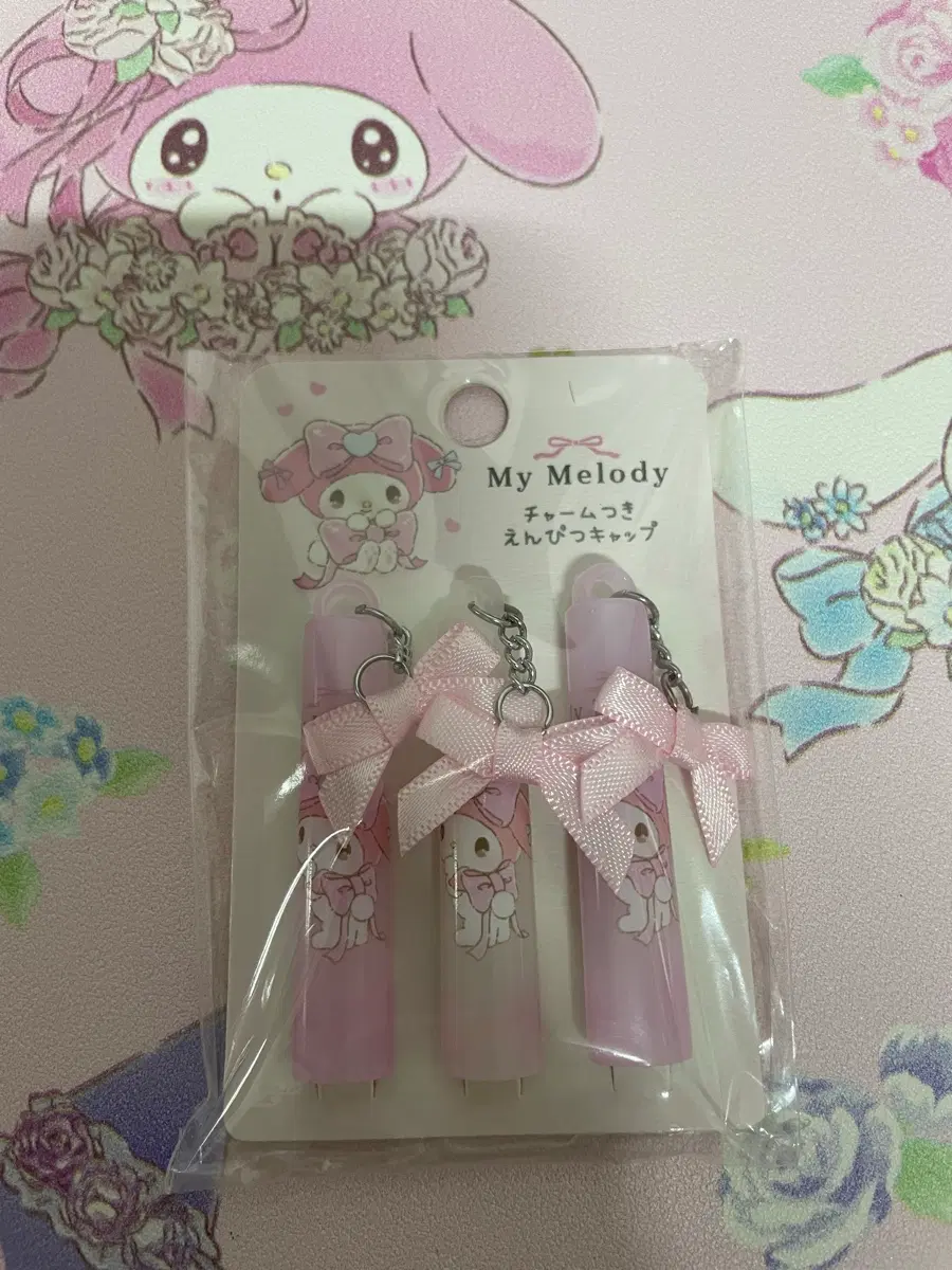 (일본정품) 마이멜로디 연필뚜껑 참장식3개