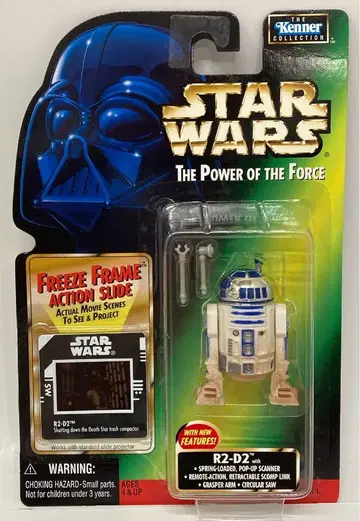 HASBRO COLLECTION 1 / FREEZE FRAME R2-D2 / WITH SPRING LOADED POP UP SCANNER 1st 3.5인치