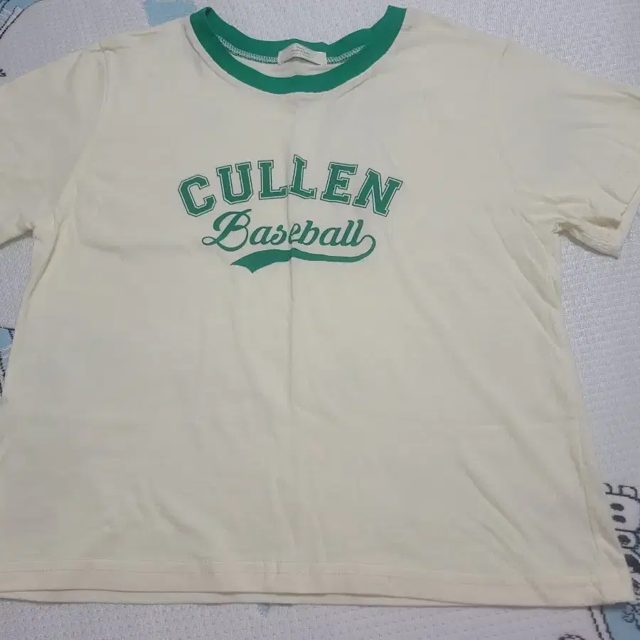CULLEN 베이스볼 연노랑 민트 반팔티