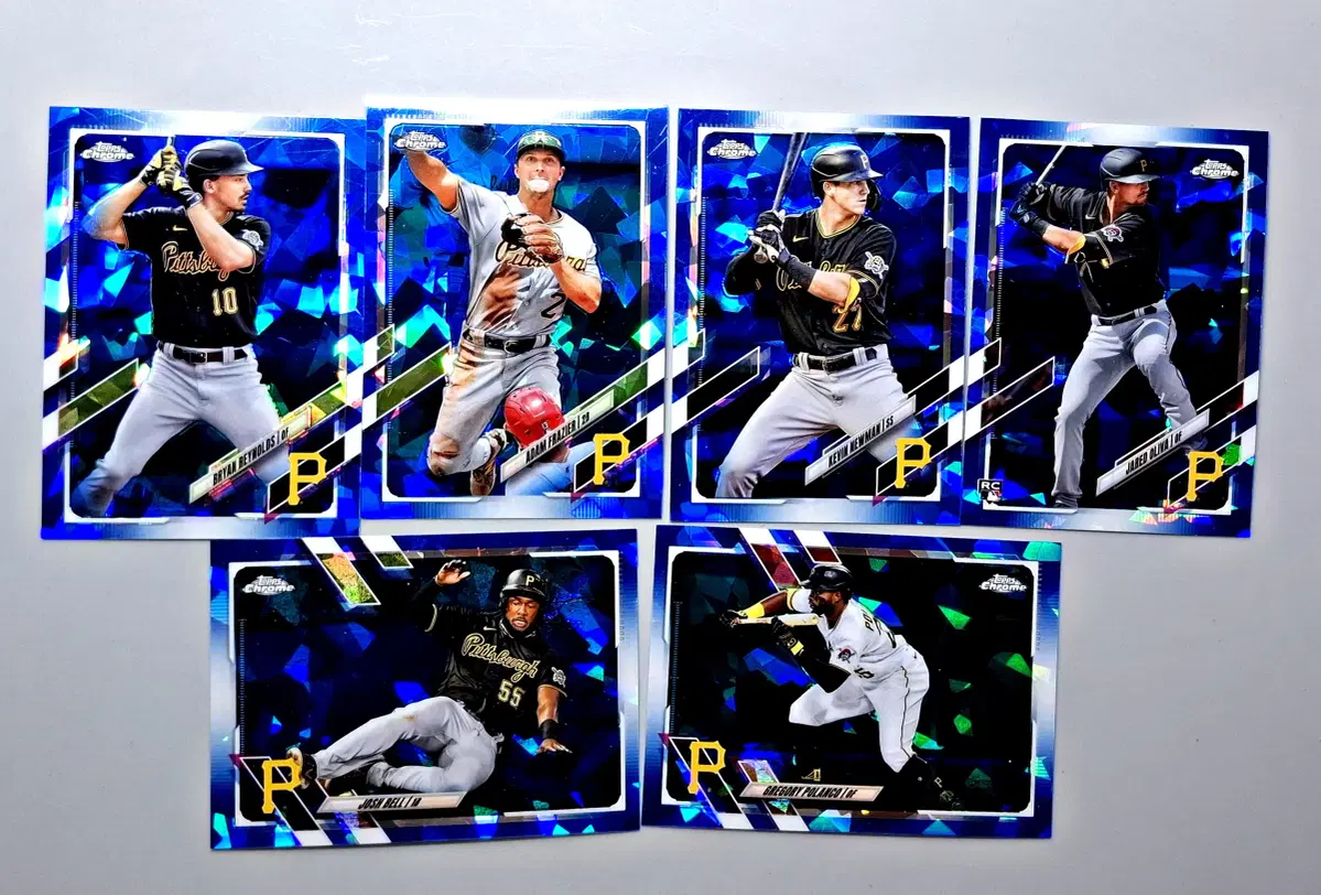 MLB 피츠버그 사파이어 6장 묶음 2021 탑스크롬 사파이어
