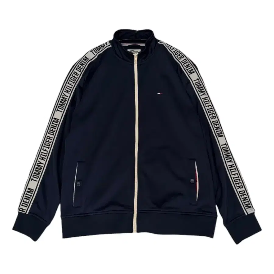 타미힐피거 Tommy hilfiger denim 네이비 로고 테이프 트랙 집업 L