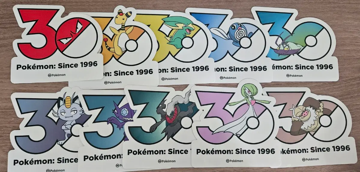 포켓몬 30주년 기념 스티커 세트