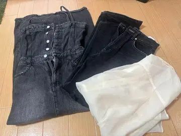여성용 의류 3세트 데님 살로펫 외