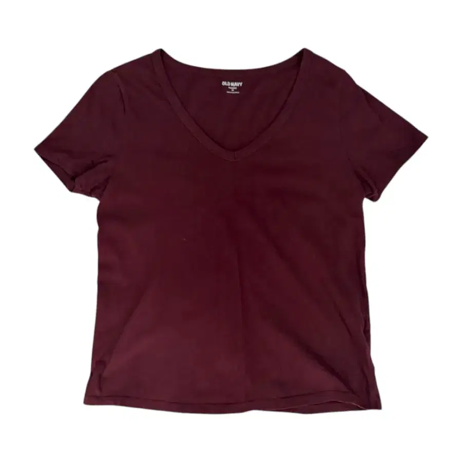 올드네이비 Old navy 버건디 브이넥 반팔 티셔츠 XS