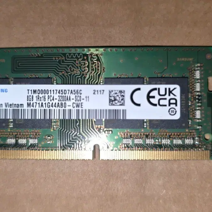 삼성전자 DDR4 PC4-3200AA 8GB 1Rx16 램