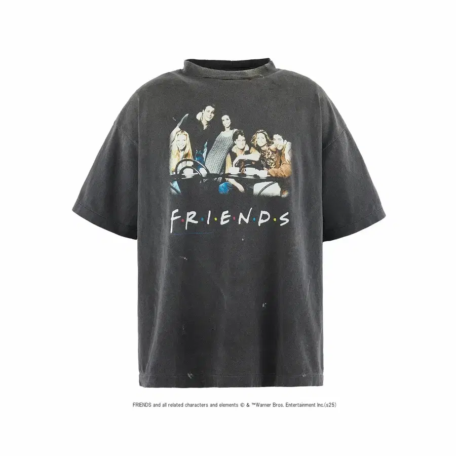 L] 세인트 마이클 x 프렌즈 티셔츠 블랙 - 25SS