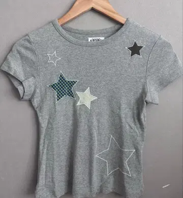 aeae CHECK STAR TEE 반팔 티셔츠 그레이