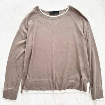 자라 ZARA 크루넥 니트 스웨터 베이지 레이어드 스타일