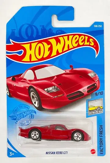 MATTEL FACTORY FRESH 9/10 HOT WHEELS NISSAN R390 GT1 레드 138/250