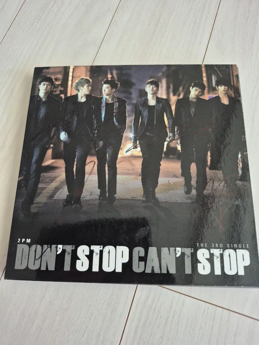 친필사인 2PM DON'T STOP CAN'T STOP 3집 싱글 앨범