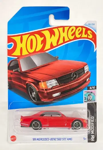 MATTEL HOTWHEELS HW MODIFIED 8/10 HTB70 '89 MERCEDES-BENZ 560 SEC AMG/레드 82/250