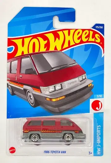 MATTEL HOTWHEELS HW J-IMPORTS 7/10 HHF39 1986 TOYOTA VAN/레드 173/250