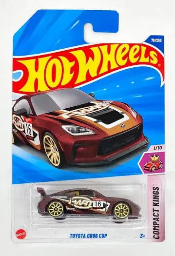 MATTEL HOTWHEELS 컴팩트 킹스 1/10 HOTWHEELS 토요타 GR86 컵/브라운 79/250