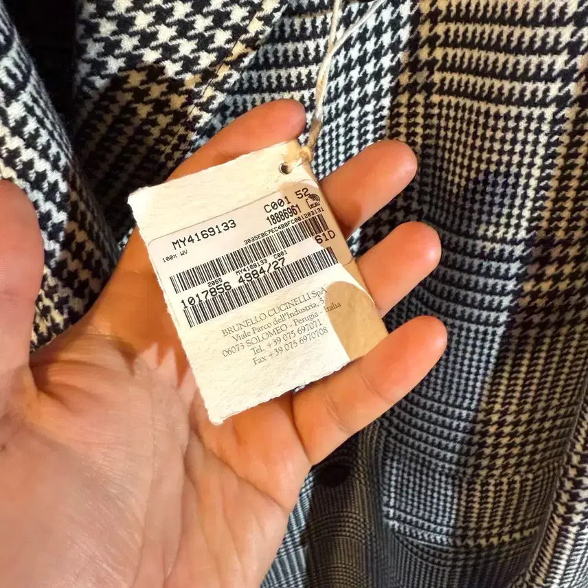 브루넬로쿠치넬리 새상품) 브루넬로 쿠치넬리 2024 f/w 더블 브레스트 글렌 체크 코트 사진 8