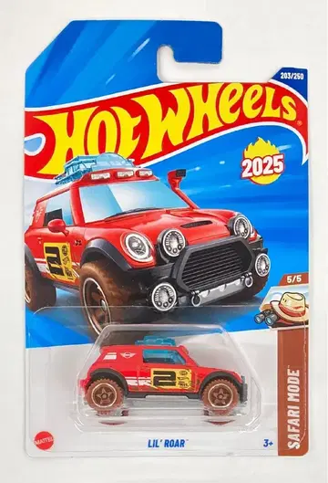 MATTEL SAFARI MODE 5/5 HOTWHEELS LIL' ROAR/레드 #2 203/250