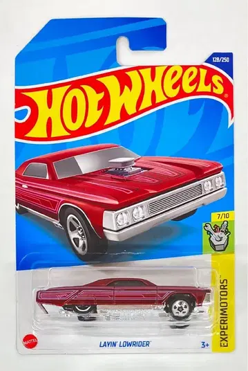 MATTEL EXPERIMOTORS 7/10 HOTWHEELS LAYIN' LOWRIDER 레드 128/250