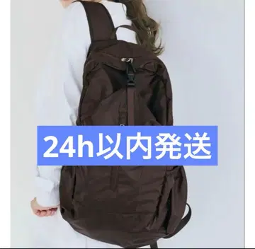 coca 코카 포켓터블 세로 지퍼 백팩 브라운