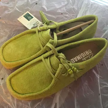 새상품 Clarks Wallabee Lime 24.5cm UK5.5