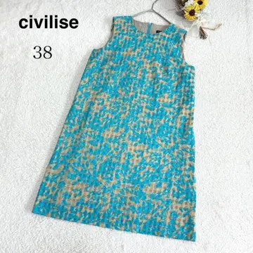[ civilise ] 슬리브리스 무릎 기장 원피스 블루 계열 여름 화려한 데이트 38