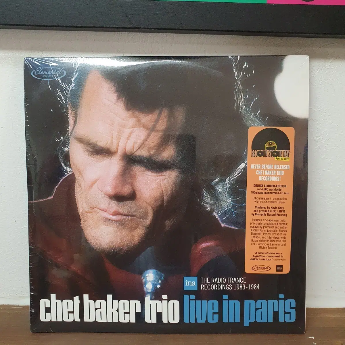 미개봉 Chet Baker Trio 라이브 인 파리 3LP 2022한정반