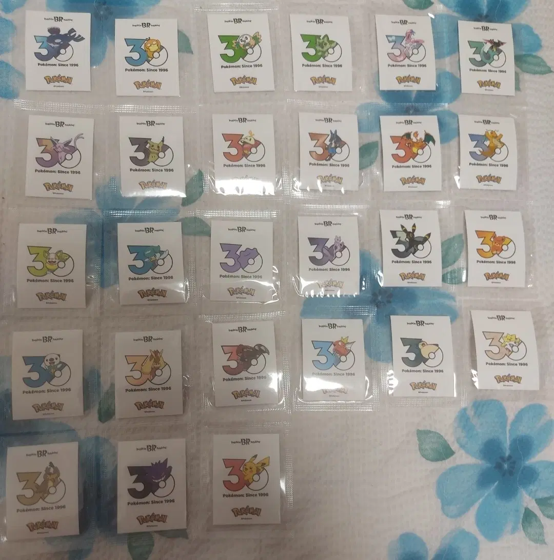 베라 포켓몬 30주년 스티커 띠부씰 27종 전종 판매합니다