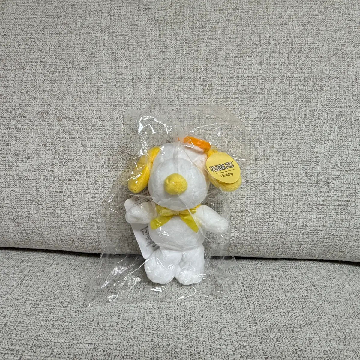 정품 스누피 옐로우 키링 인형 12cm